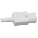 Plug - IEC rewirable plug-white (Straight)
