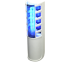 Plug-in fly killer in white with a standard lamp